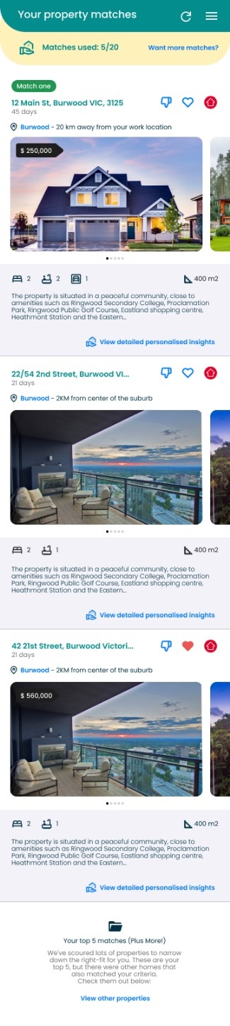 Perfect property matches